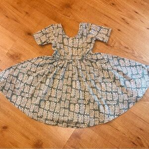 Alice + Ames Green and White Leave Dress 5